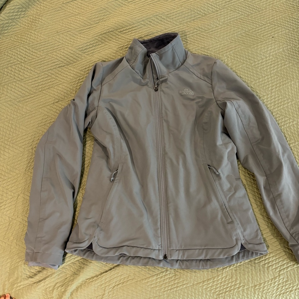 The North Face thick lined jacket in gray size medium